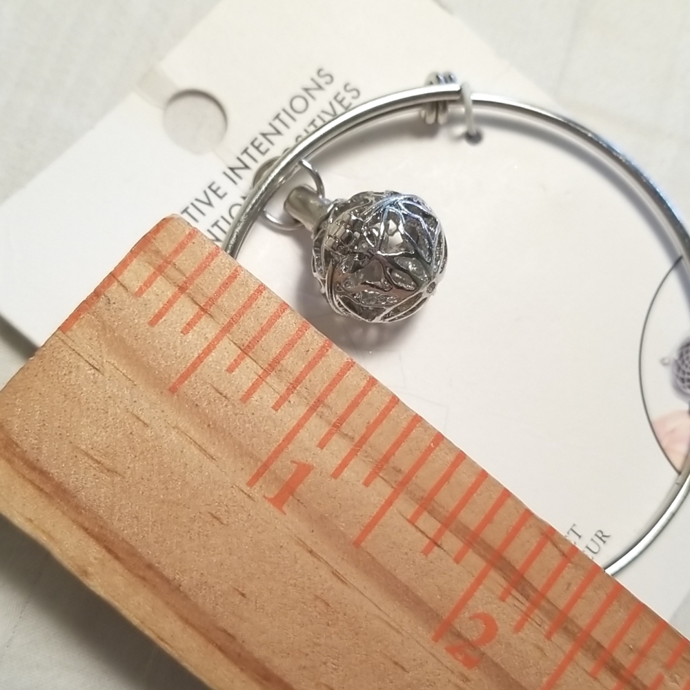 New Silver Diffuser Locket Bangle Bracelet - Picture 3 of 3